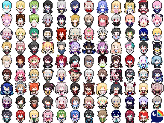 【🌈🕒メンバードット絵企画】
2019年11月〜2021年7月デビューの人々! そしてついに完成しました!!にじさんじ全員描き終えました!卒業組や海外勢は先になりますが…乞うご期待ということで!!
 #にじさんじ 
