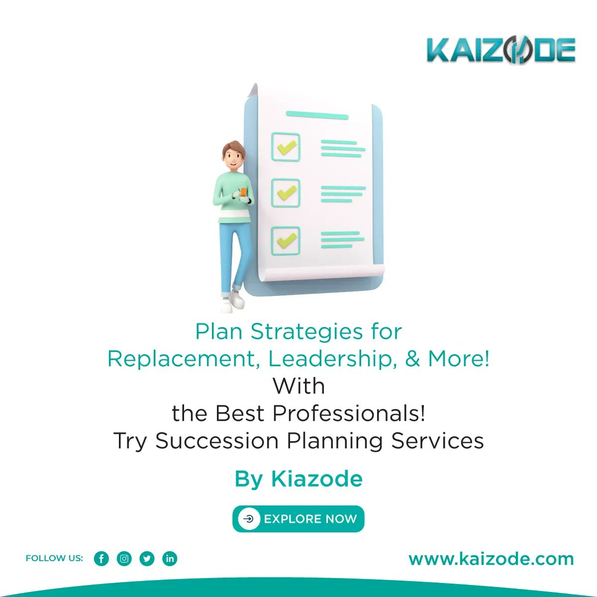 kaizode's tweet photo. Kaizode has the best team of certified HR professionals who'd assist you at each step of the succession planning to replace leadership roles the right way! 
Visit our website today! https://t.co/hC2yRqoYAs https://t.co/cF3YpyM7LF