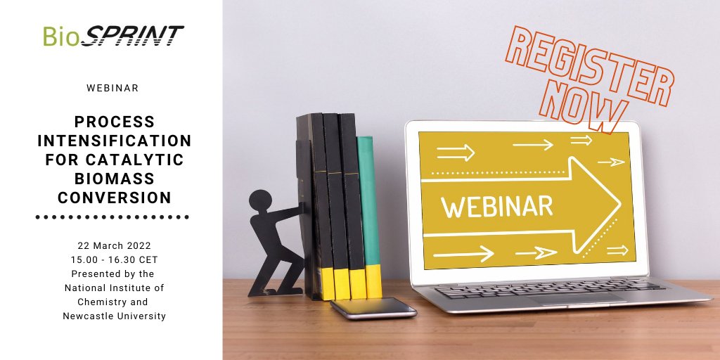 DECHEMA's tweet image. The #BioSPRINT project invites experts in process intensification and interested stakeholders to the second webinar Process Intensification for #catalytic #biomass conversion on March 22nd, 2022 from 3:00-4:30 pm CET.

#Free #registration now at: biosprint-project.eu/webinar-2-proc…