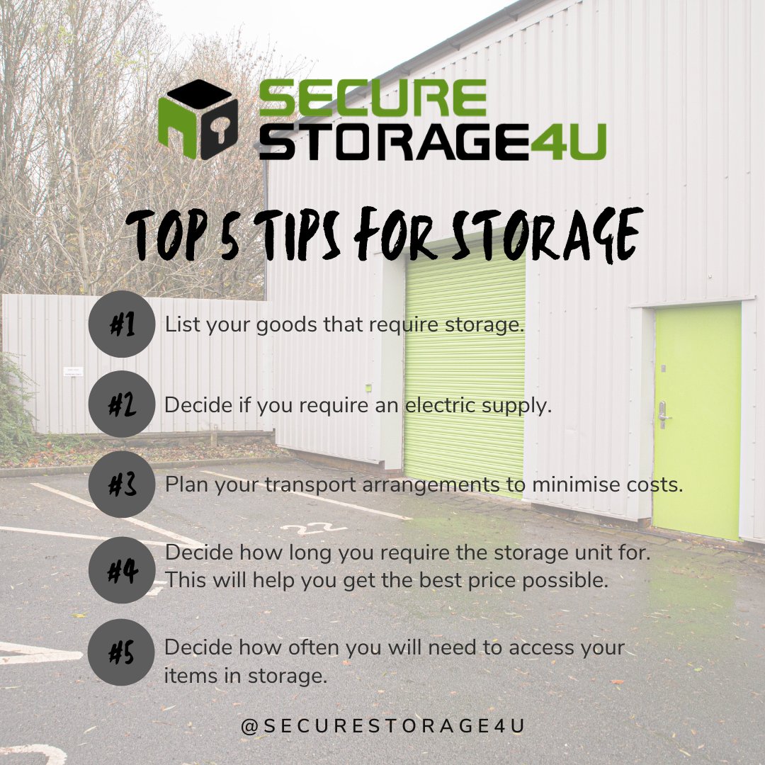 Are you thinking of renting a #Storage #Unit?

Here are 5 tips that help your experience with storage run smoothly. 

Contact us...
📞01706 2433575
📱 07939 324124
🌐ow.ly/CLQQ50Ekv5l