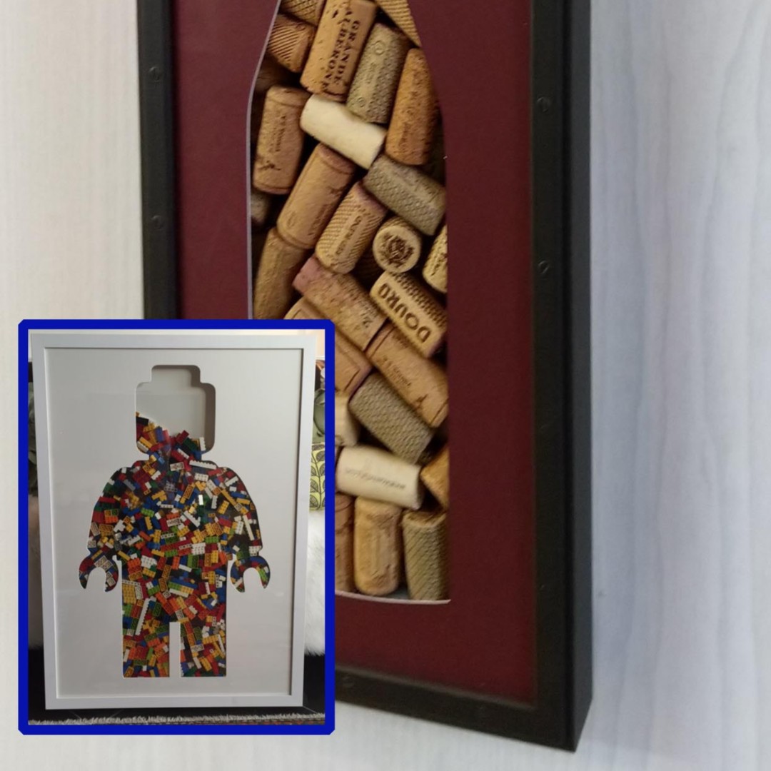 CF_Framing's tweet photo. Here's a cool idea of what to do with all those leftover wine corks from lock-down! We could do this with pretty much anything, check out the #Lego Man. You can see our other 3D item projects on our website https://t.co/6JaaQRPYPK

#pictureframing #customframing #art #framing https://t.co/VcGVkwJCa2