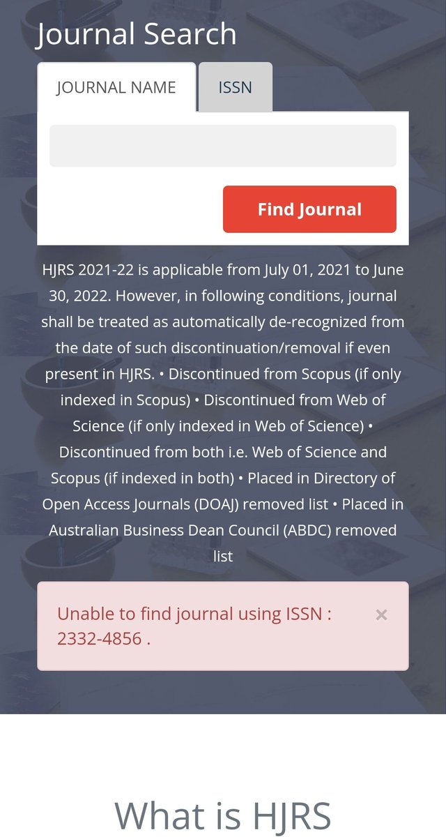 academia_kmu's tweet image. #ISSN 2332-4856
Claimmed impact factor 4.3
Search on WOS Master J List
mjl.clarivate.com/home
Shows no result and same result on @hecpkofficial
HJRS hjrs.hec.gov.pk
There is very high likelihood of journal being a #predatoryjournal.
#fakeJournal
#ThinkCheckSubmit