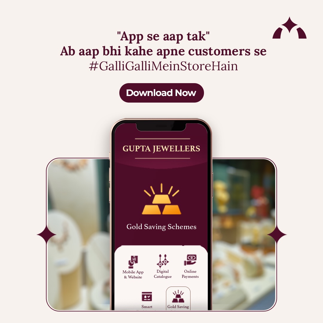 GoldSetu's tweet photo. Goldsetu app ke saath ab aap bhi pahuchaye apna digital store apne customers tak! Aaj hi app download karein or is suvidha se juri saari jaankaari praapt karein: https://t.co/RCaUka7AXT

#GalliGalliMeinStoreHain https://t.co/nqLg5uLQfq