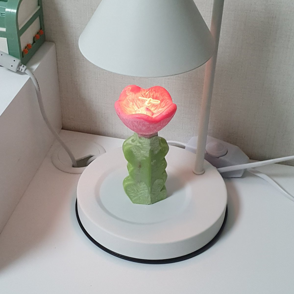 ddoding_2's tweet photo. 캔들 산거 너무 귀여워서 자랑하러왔우요···🌷
아까워서 전구도 led로 바꿀거에요,,
(캔들 왜산건지?🤔 https://t.co/Ux1ccYZNnB