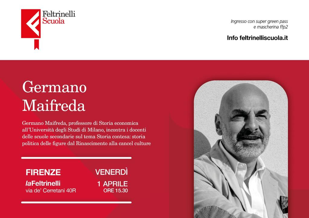 I prossimi appuntamenti con <a href="/GMaifreda/">Germano Maifreda</a> per #FeltrinelliScuola