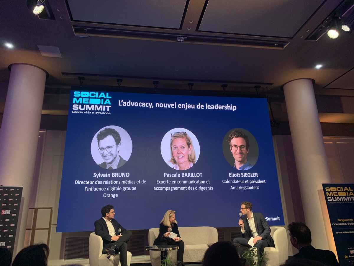 Les contenus publiés par les dirigeants ont 8x plus d’impact que ceux des espaces corporate. 
Un chiffre qui souligne l’importance de la #LeaderAdvocacy pour véhiculer les valeurs et engagements des marques.

#SocialMediaSummit <a href="/Orange_France/">Orange France</a>  <a href="/CB_News/">CB News</a>