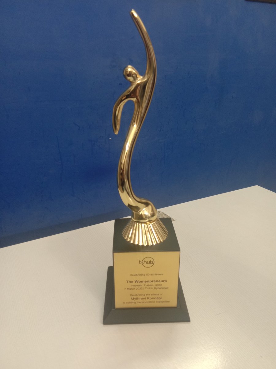 kondapimythreyi's tweet photo. I am very thrilled to receive this beautiful momento. Thank you @THubHyd for the kind gesture by celebrating 50 women achievers at "The Womenprenuers". It is indeed very encouraging to do more innovations and create impact.

@StartoonLabs @Pheezee https://t.co/R8BGFXY49U