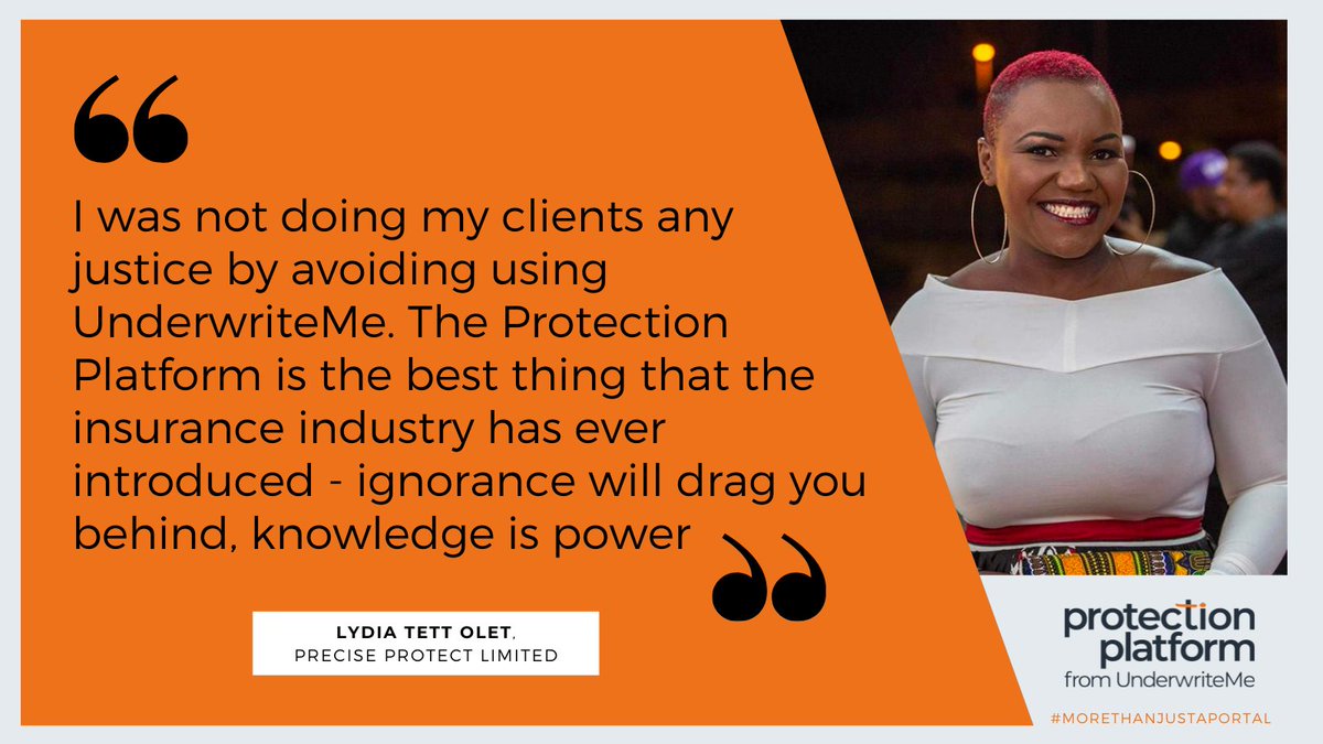Straight from an adviser...

"The Protection Platform is the best thing that the insurance industry has ever introduced -ignorance will drag you behind, knowledge is power." - Lydia Tette Olet

#ProtectionPlatform #FullyUnderwritten #MoreThanJustAPortal #BestProtectionPlatform