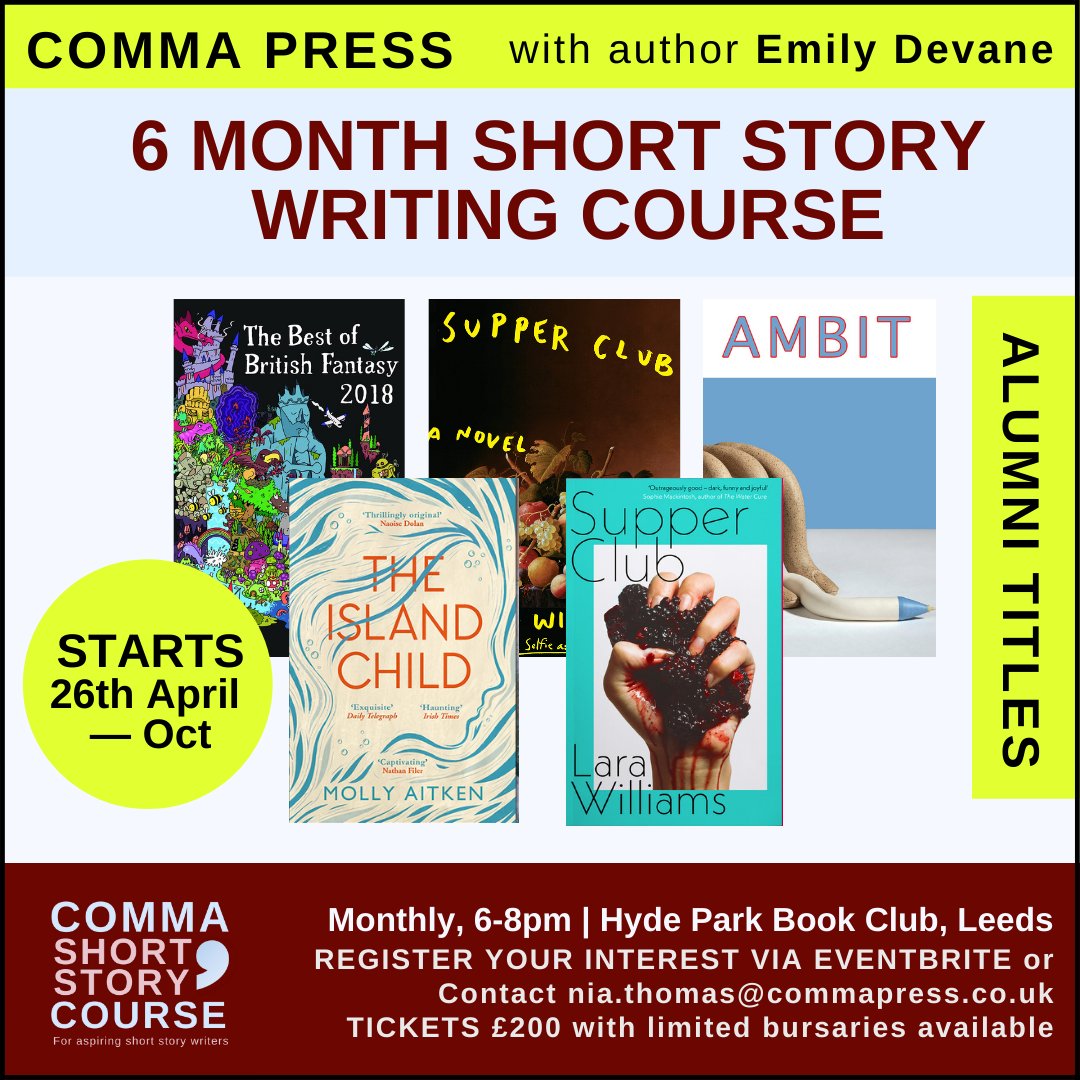 commapress's tweet photo. DISCOVER more about our #ShortStoryCourse and what past participants have to say here: https://t.co/E9AHxb0ruj
Keep an eye out to learn more about where our alumni are now ft. @MollyAitken1 and #LaraWilliams https://t.co/POcy5HomWh