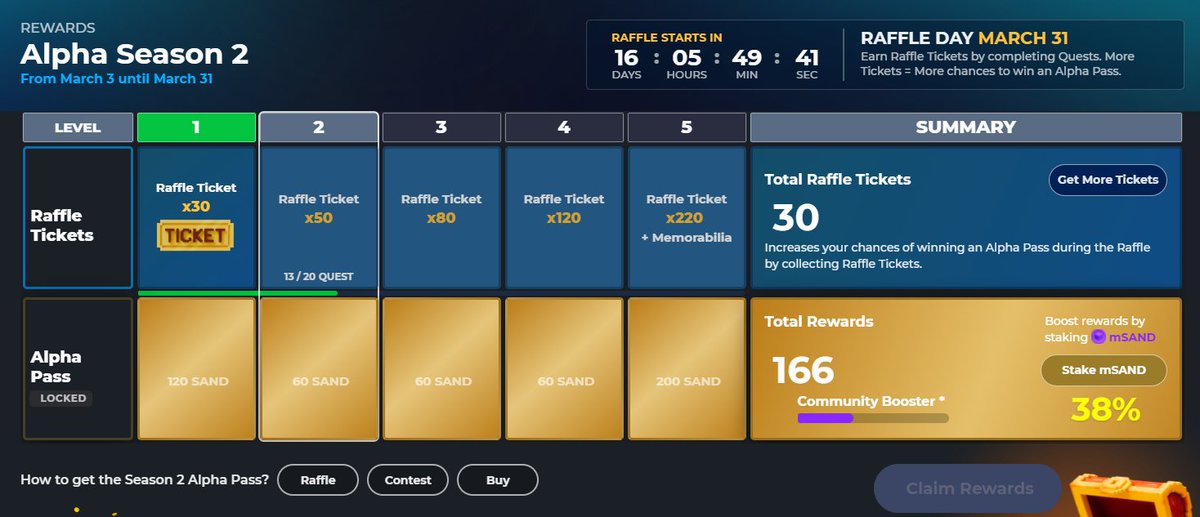 JamieHarriston's tweet photo. @TheSandboxGame I just participated in the daily #SandboxAlphaS2Contest for a chance to earn up to 1,000 $SAND! Starting March 14 -  Show your Raffle Tickets. Check out my screenshot below! 👇 #SandboxAlphaS2 https://t.co/z8bkxLOFge