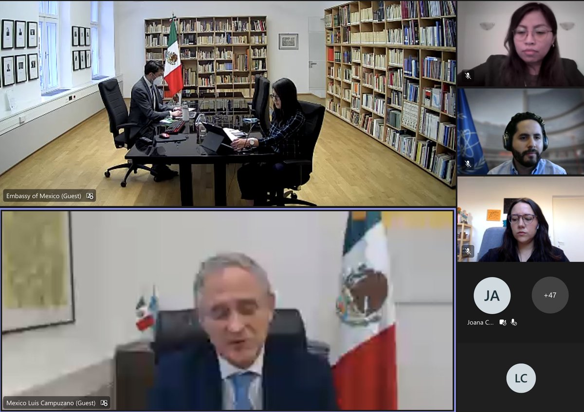 EmbaMexAua's tweet photo. Agradecemos a @carogtz6, @raquelhs25 y el @IAEAorg que hicieron un excelente trabajo para orientar y motivar a jóvenes profesionistas a aprovechar las oportunidades profesionales en ciencias y tecnologías nucleares⚛️.
 
Consulta la grabación aquí👇: https://t.co/vNcpj1odup https://t.co/pGqM30jrNW