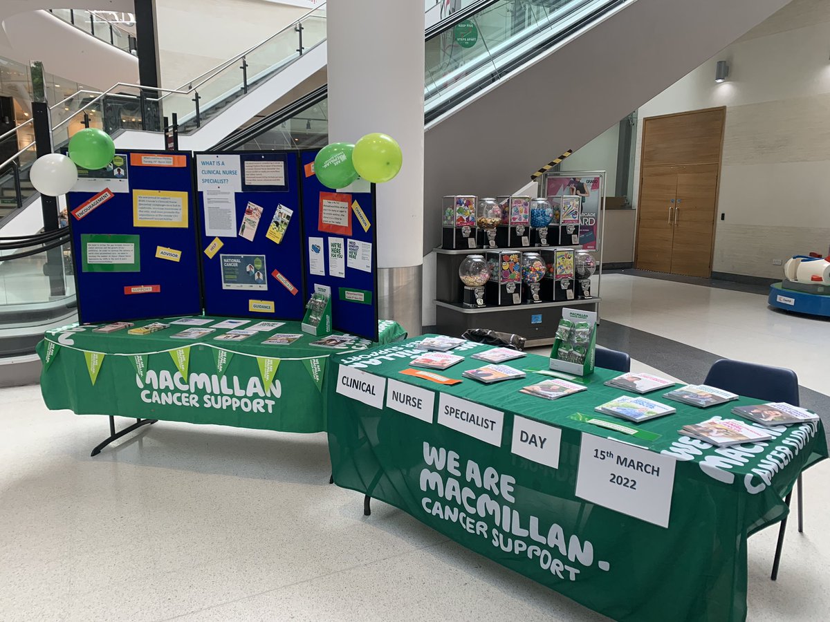 wiganmacinfo's tweet photo. Celebrating #NationalCancerCNSDay today in Grand Arcade Shopping Centre, Wigan with some of our lovely CNS colleagues from WWL. Pop along and see us for any questions or information you may need. #gmcancer @WigToday @WWLNHS https://t.co/DXNHNA2h8s