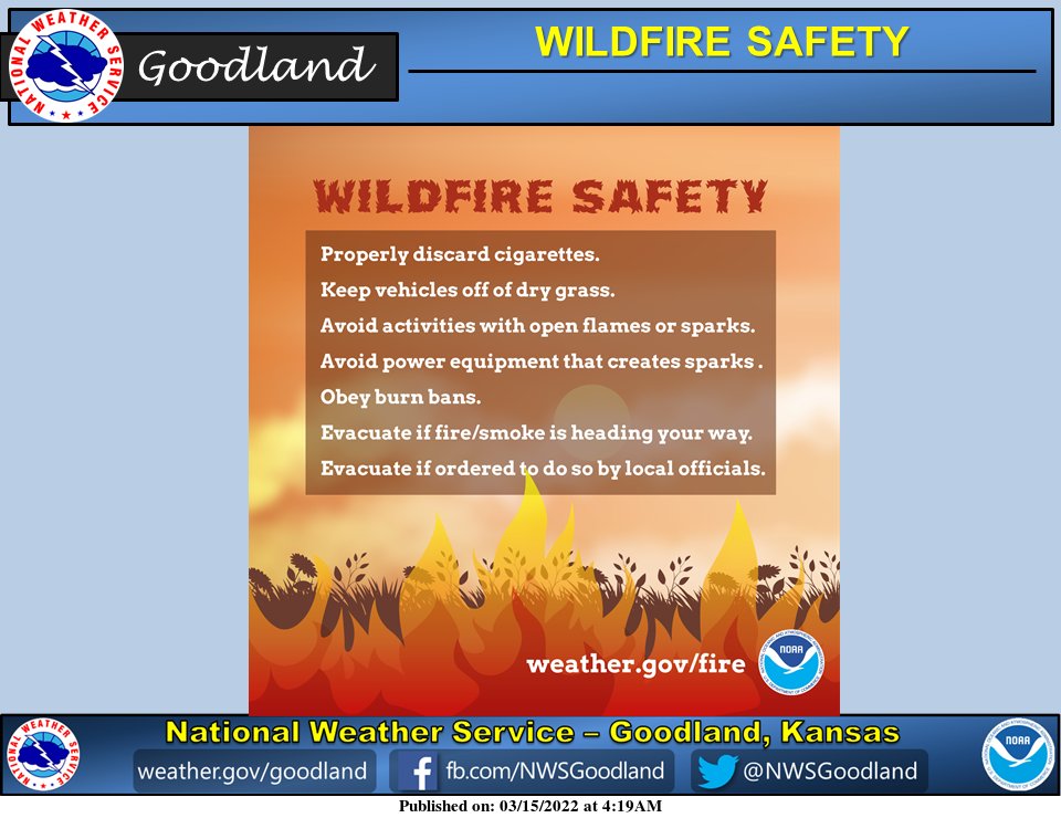 NWS Goodland on Twitter "There is a potential for wildfires this afternoon across the TriState
