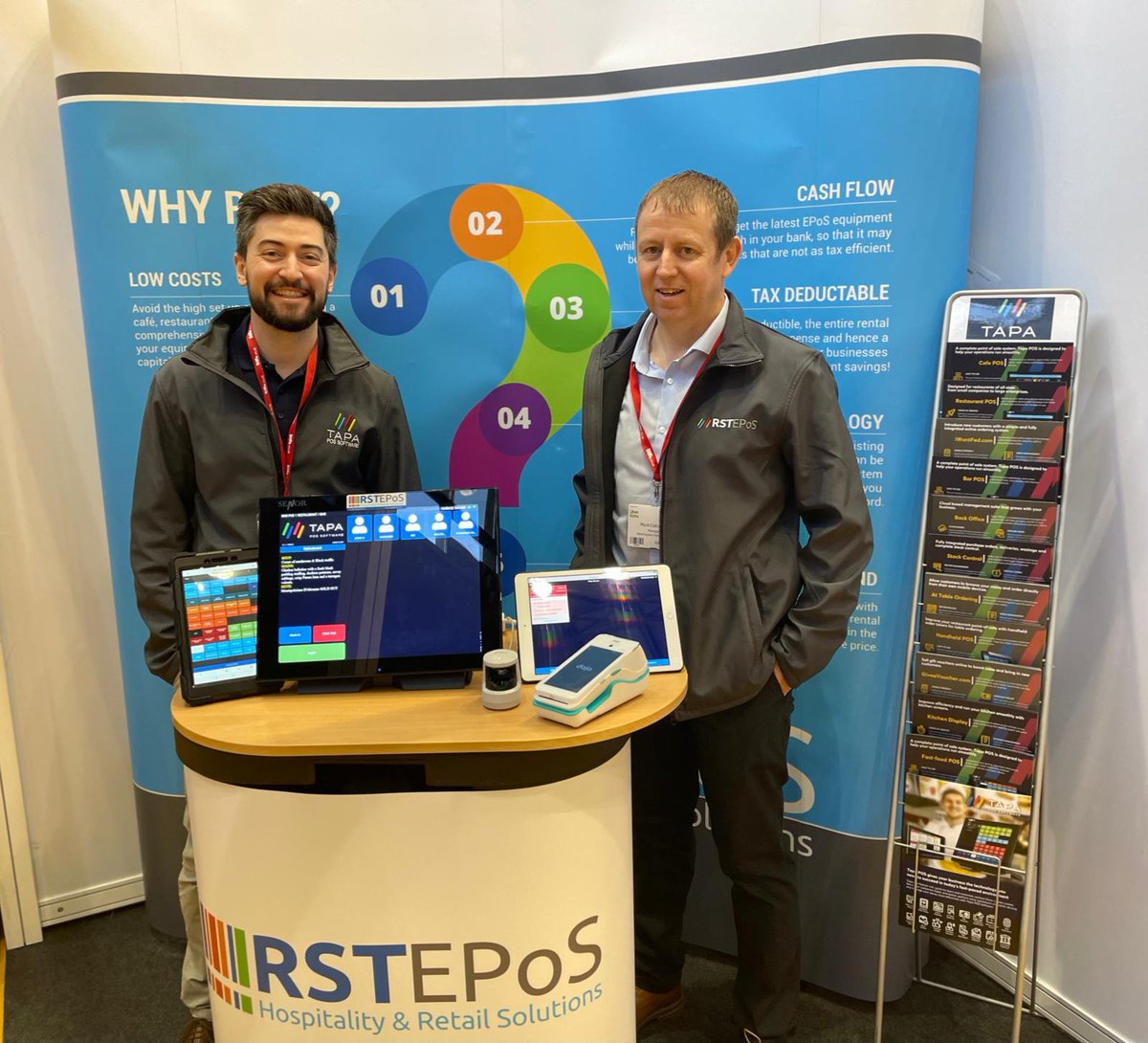 rstepos's tweet photo. David and Mark are at @NRBManchester today and tomorrow. Call by and have a chat with them, see how Tapa POS can help streamline your business operations. 

Easy-to-use software that can scale with your business with cloud-based reports accessible in real-time👏

#NRB22 #epos https://t.co/Ca1ZhxD4kh