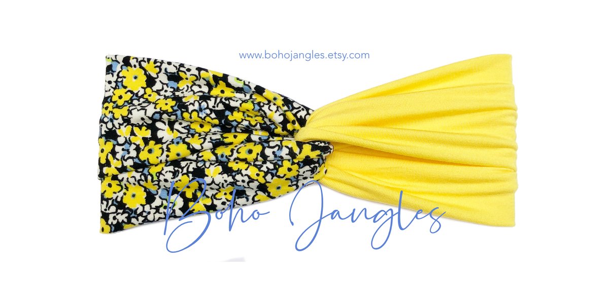 Current customer fave, the 2 colour turbans! Simple styling and totally comfy to wear. Shop handmade, quality accessories <a href="/BOHO_JANGLES/">Boho Jangles</a> 
Check out the Yellow &amp; Floral headband here>  etsy.com/uk/listing/104… #hair #fashion #yoga #handmade #epiconetsy #gym #beauty #style #ootd