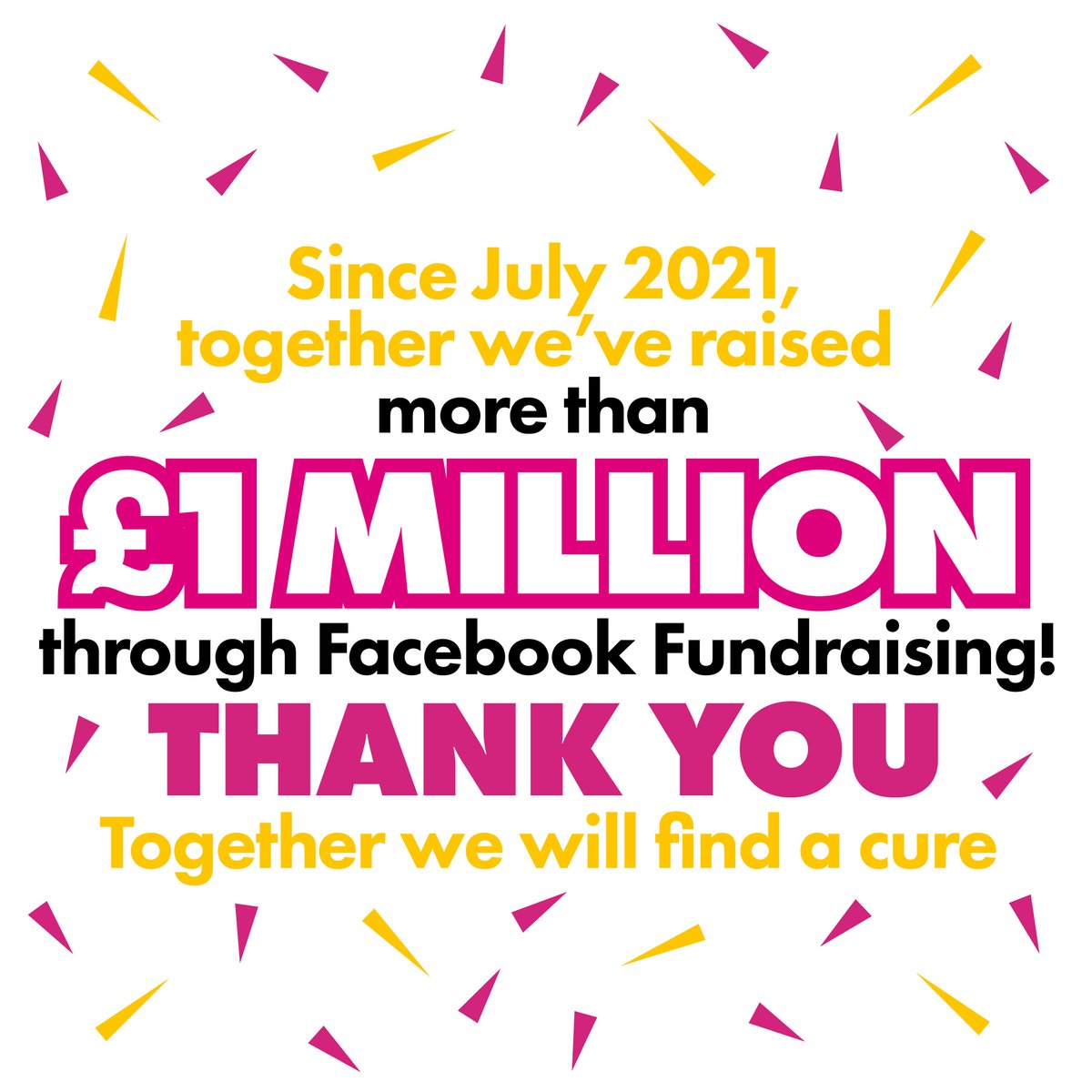 We’re pleased to announce that many of you have helped to raise more than £1 million from Facebook Fundraising since July 2021! 🎉 That is incredible and we can't thank you enough 💛 This #BrainTumourAwarenessMonth please set up your Facebook Fundraiser ➡️ bit.ly/35WkW77