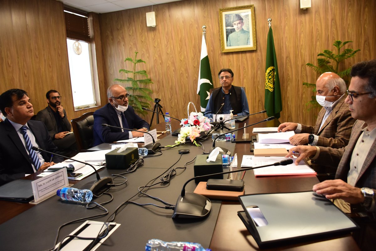 PakStat's tweet photo. The 19th Governing Council (GC) meeting of Pakistan Bureau of Statistics was held today  under the Chairmanship of Mr. Asad Umar, Minister for PD&amp;SI @Asad_Umar #PBS #digitalcensus @PlanComPakistan https://t.co/RRvNposLlv