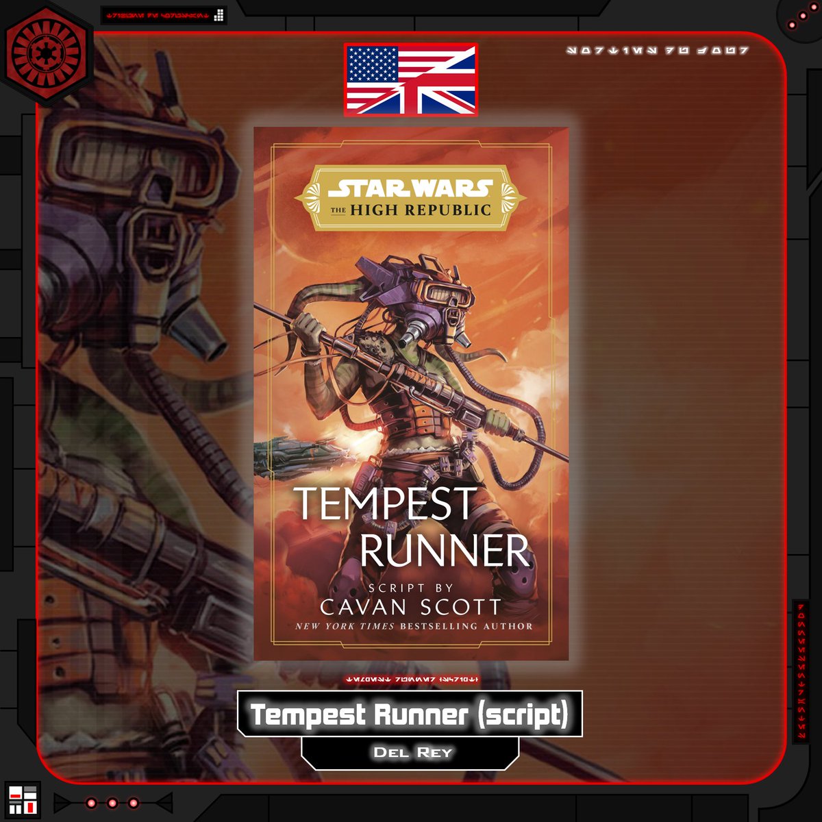 LTCoruscant's tweet photo. 𝐒𝐎𝐑𝐓𝐈𝐄 𝐃𝐔 𝐉𝐎𝐔𝐑

➡[Anglais] Tempest Runner (script)
Audiodrama Canon
Éditeur : Del Rey
Prix : 16,76€

#LaTribunedeCoruscant #TempestRunner #DelRey #LaHauteRépublique https://t.co/oA2rdHjj04