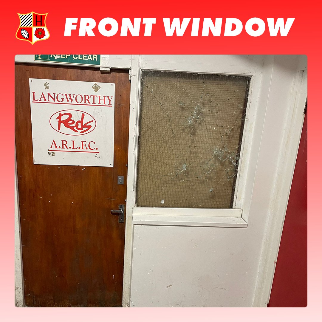 LangworthyReds's tweet photo. So over lockdown we have been hit very hard with people vandalising the club during the night. We thought this may have been a one-off attack but last night more vandalising has happened

If anyone would like to help we have set up a GoFundMe. - https://t.co/oWTYmNLSM1 https://t.co/fhEV5BSYr5