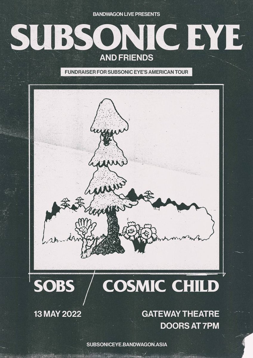 SubsonicEye's tweet image. We'll playing a show in Singapore on 13 May with our buddies @sobshaha and @cosmicchildband to raise some funds for our USA tour!!! 🤘✨ Tix go on sale this Thurs (17 March) LETS GOOO ROCK N ROLL BABYYY 😛🎸🎵
