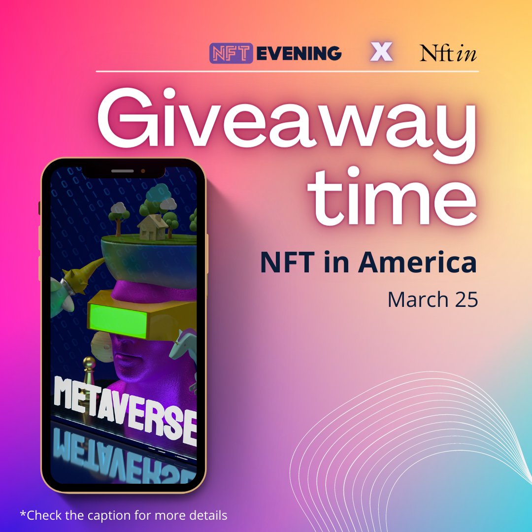 Eveningtraders's tweet photo. 🎫 TICKETS GIVEAWAY 🎫

1 VIP Ticket &amp; 5 General Admission tickets to this NFT event in Hollywood!

To enter:
1. Follow @NFTevening and @nft_in_ 
2. Like and Retweet this tweet.
3. Tag 2 friends below.

Entries are accepted until March 19, 11:59pm PST.

#nftgiveaway #nft https://t.co/2QXoN6KogK