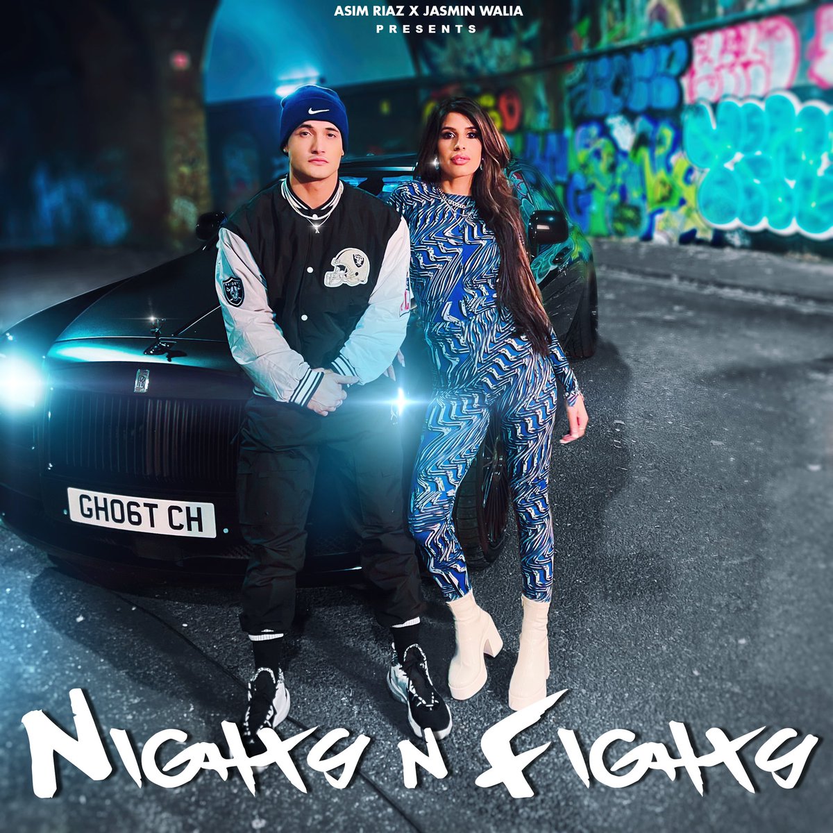 Here presenting the first look of the most awaited track Nights n fights✨ 

<a href="/imrealasim/">Asim Riaz</a> let’s do it💥 #Nightsnfights 

#asimriaz #Jasminwalia #asimxjasmin #Nightsnfights #Hiphop #Rap