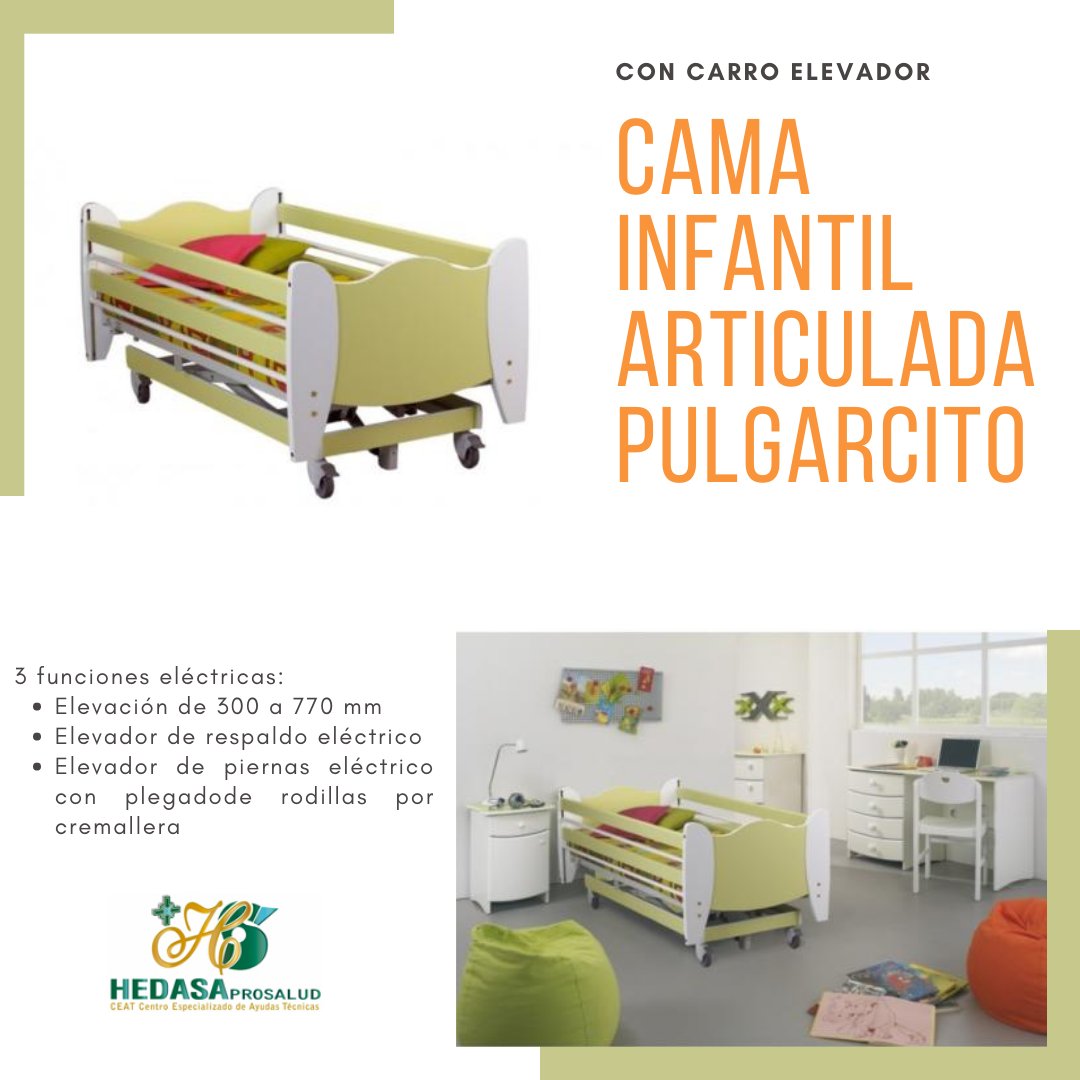 ¡La cama infantil articulada con carro elevador Pulgarcito aporta una seguridad máxima para los más pequeños! 

🛍️🛒hedasa.com/comprar/cama-i…

#Ortopedia #Hedasa #HedasaProSalud #ProductosOrtopedia #TerapiaOcupacional #TiendaOrtopediaOnline #TiendaOrtopedica #OrtopediaOnline