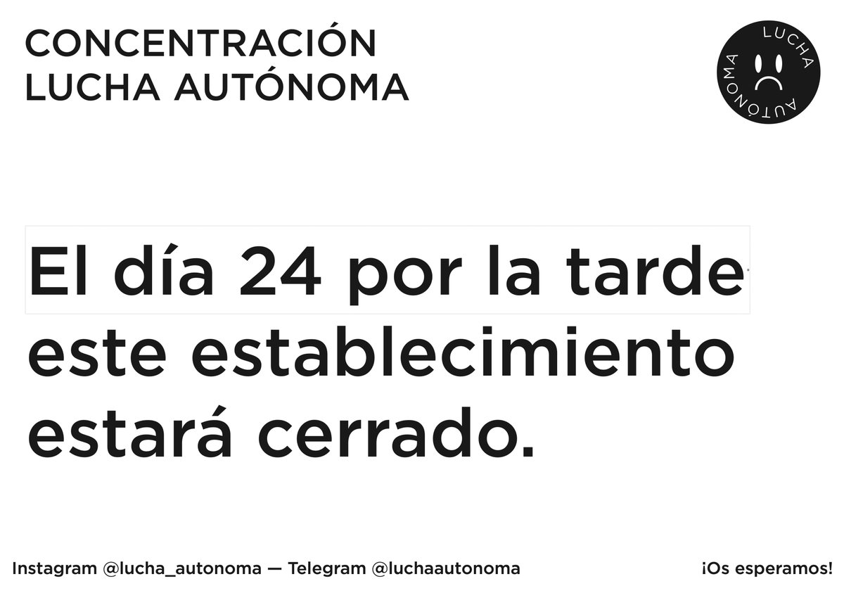Ser #autónomo, generar tu propio empleo y el de otros tantos, requiere de gente que emprenda y se la juegue... pero no puede ser a cualquier precio.

#lucha_autonoma #huelgadeautonomos #24demarzo #autonomosenhuelga #contracióndeautonomos
