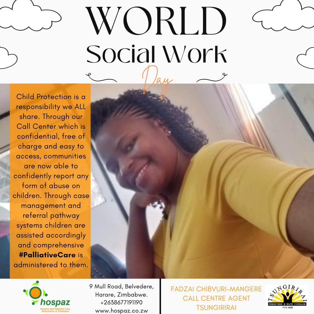 hospaz's tweet photo. #WorldSocialWorkDay is here and we are appreciating our teams and the work they are enaged in. #SocialWork is a branch of #PalliativeCare which remains critical to our operations. Offering clients peace of mind improves their #QualityOfLife
@eunicegarangan2 @shoopynator #PC4ALL https://t.co/EcH9x45LRE