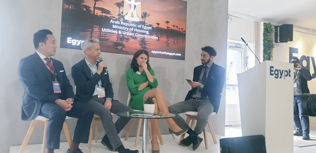 Ng_Eleanor's tweet photo. "You won't be judged in 2030, you've got to have a real long term lens when building places to live and work." Guy Grainger, Global Head of sustainability services and ESG, @JLL on a panel at @Egypt_MIPIM with @seblebanon @InvestMonitorAI @mipim https://t.co/pYnZbtvUW0