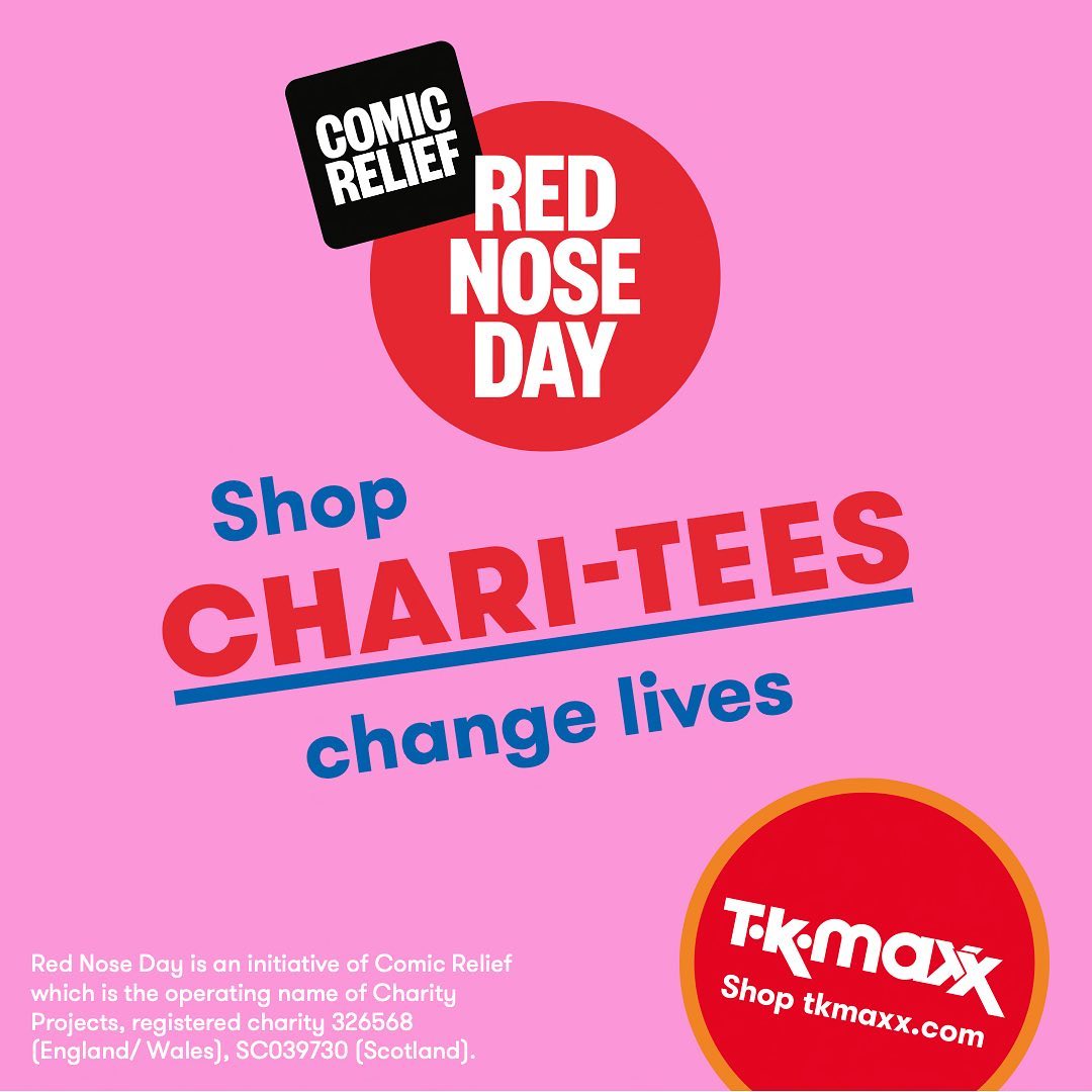 ClarendonShops's tweet photo. Comic Relief is this Friday, have you got your T-Shirt? 🤗 Shop  @TKMaxxHelp  limited-edition collection of #RedNoseDay chari-tees and support the amazing work of registered charity,  @comicrelief 

#Oxford #communitylove #communitysupport #comicrelief #charitysupport https://t.co/m6gZaxSWoG