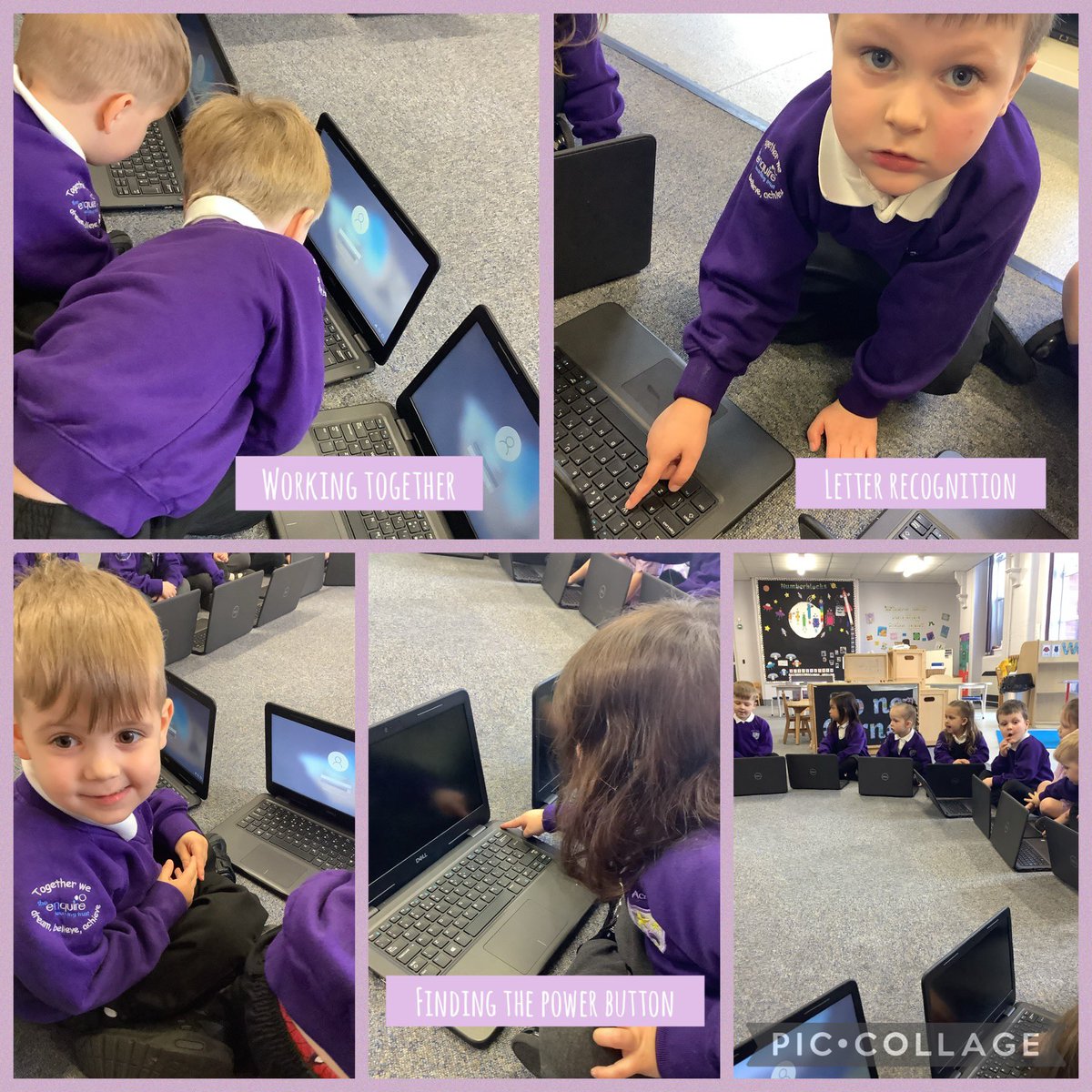 EllistonNursery's tweet photo. Mr Charlton set us lots of little challenges today that required us to use our listening skills. We had to move our mouse to different places on the screen and find different letters and shapes. @TechElliston #EllistonComp https://t.co/687S5O96Kf