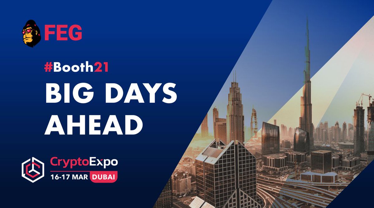 RTRcrypto's tweet photo. Dubai bound to showcase what real innovation looks like!

$FEG
https://t.co/NLpsFIyWHI
https://t.co/NUYlOCNt5M
#DubaiCryptoExpo

#Crypto #BTC #ETH #Saitama #SHIB #BabyDogeCoin #XRP #altcoin #Ethereum #Bitcoin    #Cryptocurrency #NFTs #NFT #100xgem #BSC #BinanceSmartChain https://t.co/RkPOki3zPI