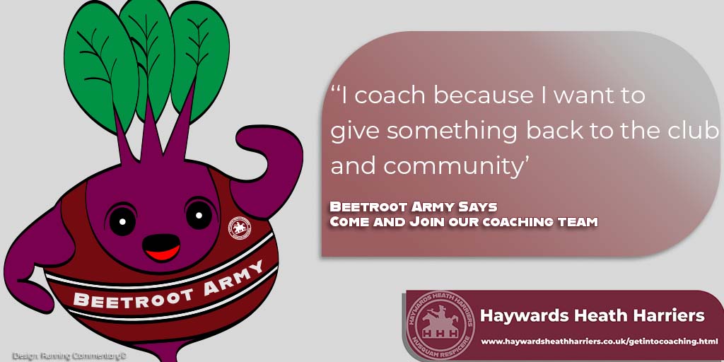 Welcome to the Beetroot Army. Haywards Heath Harriers are looking for coaches to join their volunteer team. Could you spare some time to help your community? haywardsheathharriers.co.uk/getintocoachin… #GetIntoCoaching #HaywardsHeathHarriers #coaching #athletics #JoinUs