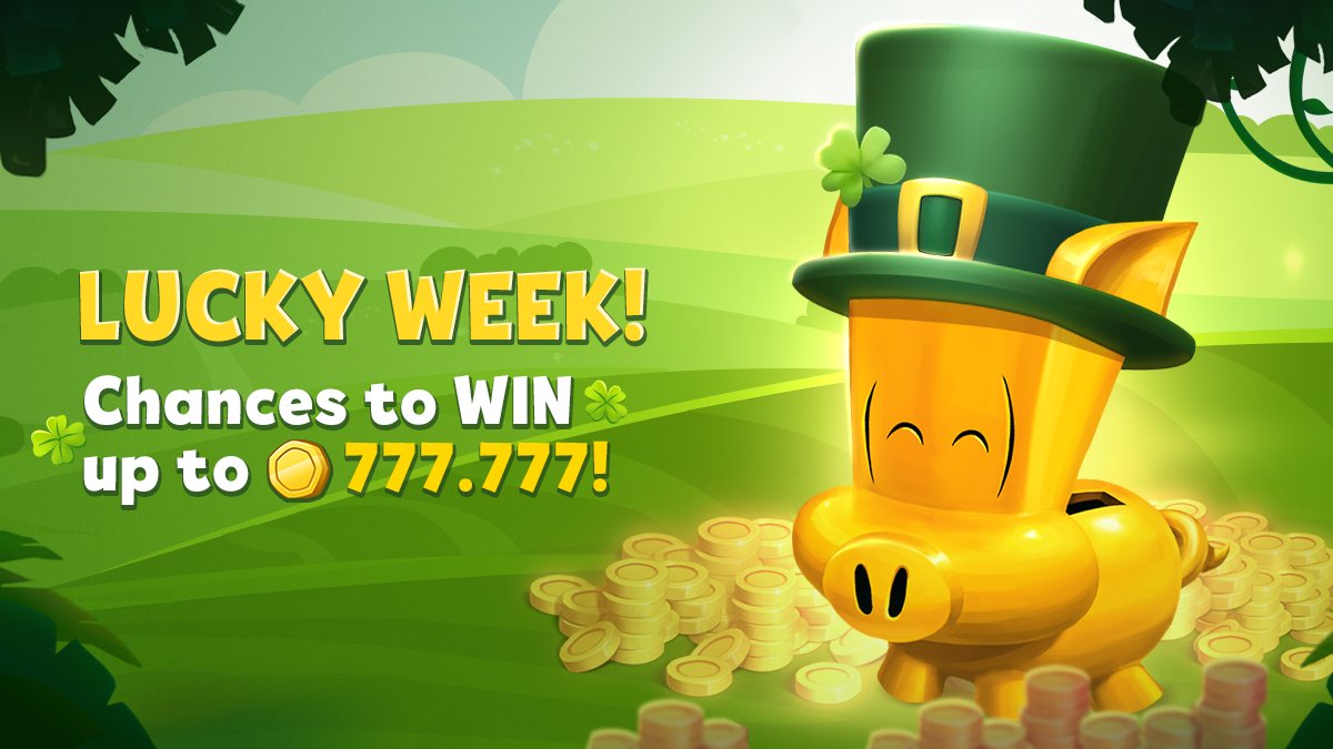 ZooBattleArena's tweet photo. Zoobsters, this is your Lucky Week! ☘️

Open your Piggy Bank for a chance to win up to 777.777 Coins! 😮

Hurry and fill it up before it's too late! https://t.co/uAG9zKKIw7