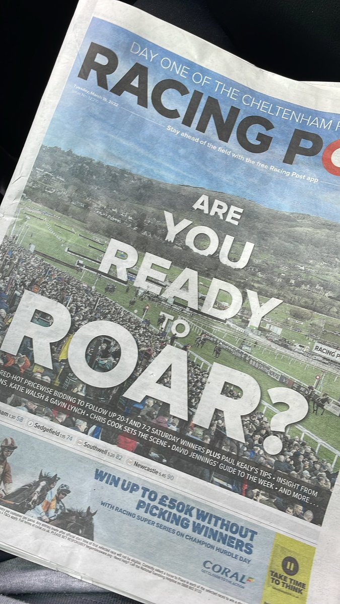 AichteeT's tweet photo. You know what time it is ⏰ The Aichtee boys are back on the annual pilgrimage to the natural amphitheater that is Cheltenham racecourse!

Day 1 Tips to come very shortly. Get ready to follow us into battle 🐎 https://t.co/6IMq6c2jiG