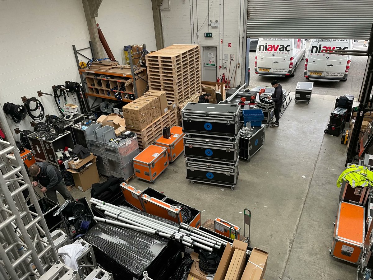 niavac's tweet photo. Starting to load for the events ahead this week, starting with the St Patrick's Eve Concert tomorrow @CustomHouseSquare #belfastcc #Stpatricks @DBaudiotechnik @Yamaha_UK #liveevents https://t.co/hkTOqMrHnr