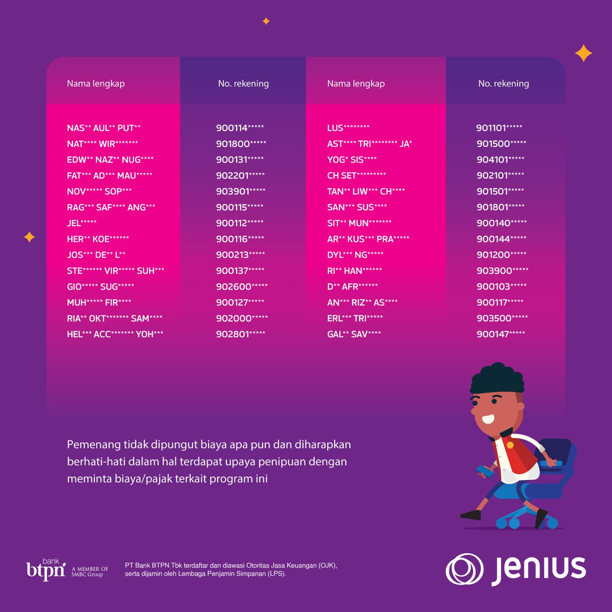 JeniusConnect's tweet photo. Selamat buat 28 teman Jenius yang berhasil dapat Samsung Z Flip3 5G dalam undian #PUNDIJenius 2! 🥳

Segera kunjungi https://t.co/iseUHzYDsG untuk informasi proses selanjutnya. https://t.co/uImIRikmnn