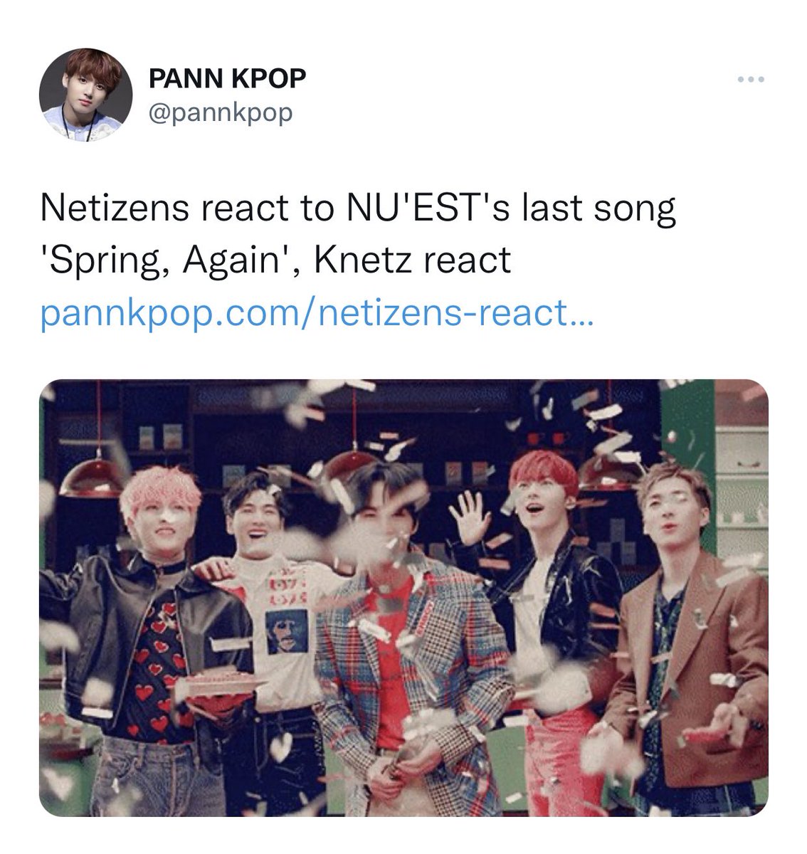 notpannchoa2's tweet photo. [ notpannkpop ] Netizens react to NU'EST's last song 'Spring, Again', Knetz react https://t.co/P1KzV9Iz4d