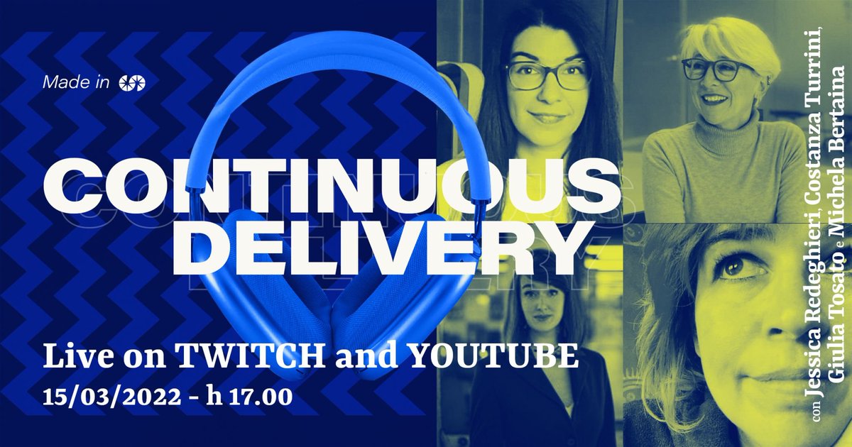 Hey! Stasera chiacchieriamo con queste quattro ragazze che pensano che #GirlsCodeItBetter. Illuse! Tutti sanno che sono io a codare meglio. Per provarlo, faremo una sfida di codice. Forse no.
A stasera con <a href="/Girlscodeclub/">Girls code it better</a> e <a href="/grusp/">GrUSP</a>!
Twitch e YouTube alle 17 🚀