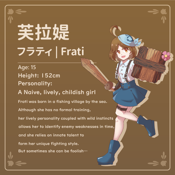 En_DollRoll's tweet photo. 【Doll's Journey-Origin Character intro: Frati 】

Frati: "Weak spot! Attack!”

#DollsJourney_Origin
#unity
#indiegame https://t.co/093vretpFK