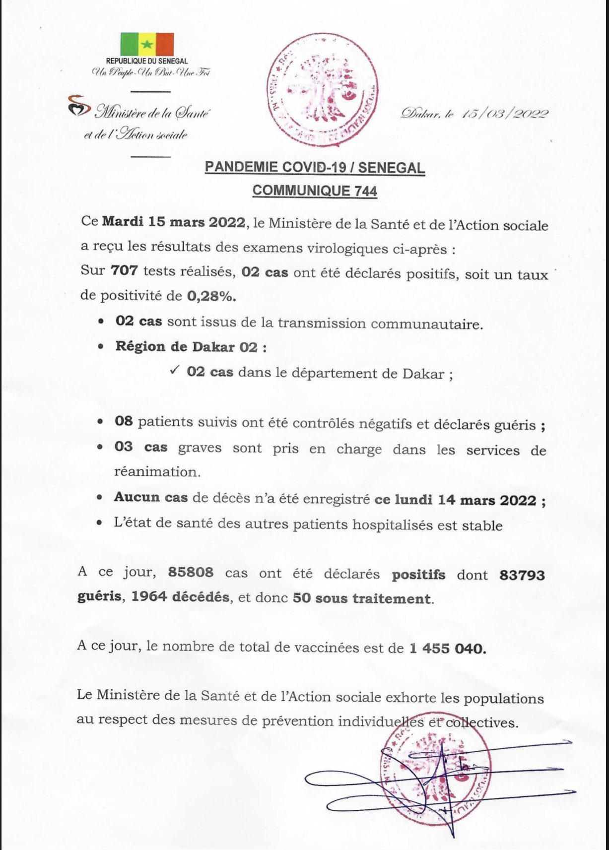 Ministère de la Santé et de l'Action Sociale SEN on Twitter