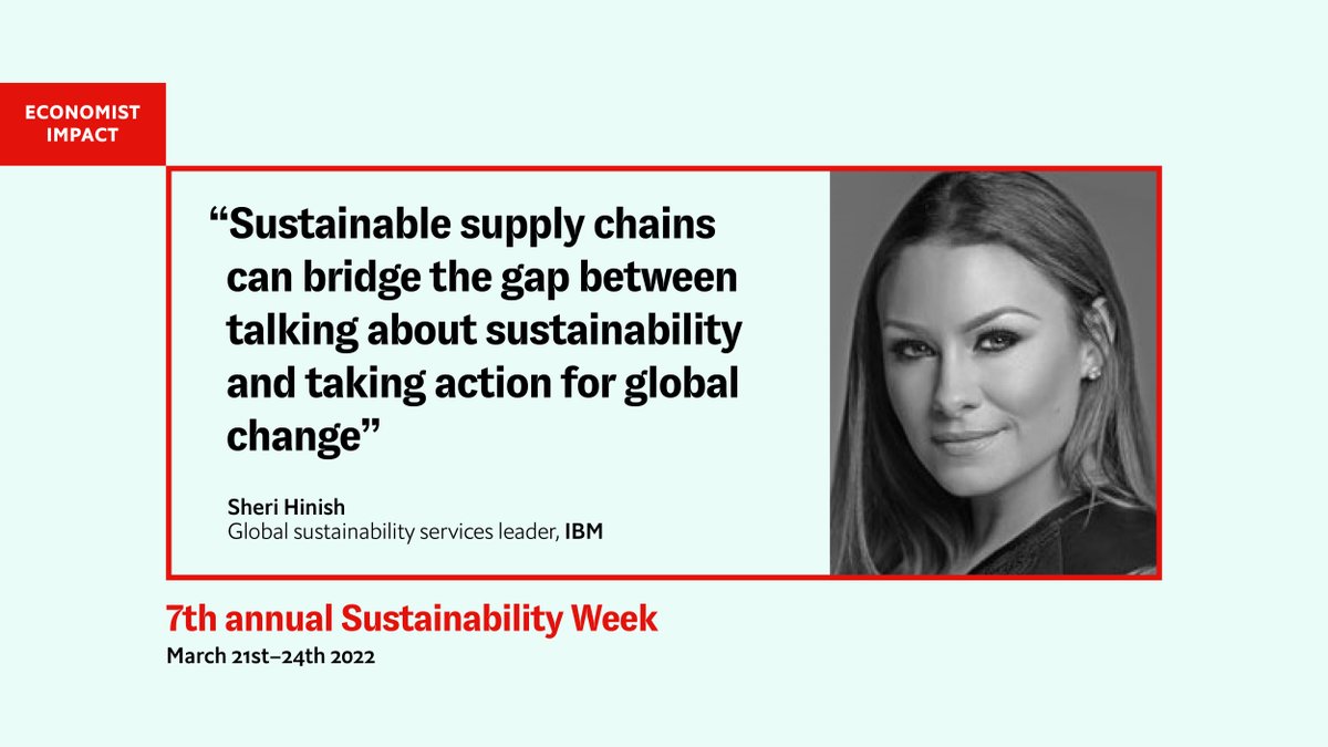 Hear from Sheri Hinish <a href="/supplychnqueen/">SupplyChainQueen</a>, global sustainability services lead, <a href="/IBM/">IBM</a>, as she speaks at the 7th annual Sustainability Week on March 21st-24th.
Register free &gt;&gt; bit.ly/3yHHBhk
#EconSustainability