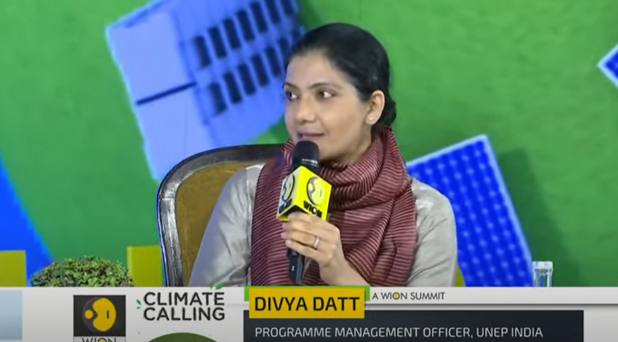 #LIVE | "More important to look at the glass half empty and take action", says Dr. Divya Datt (<a href="/divya_datt18/">Divya Datt</a>), Programme Management Officer, UNEP, to @Palkisu at #WIONClimateSummit