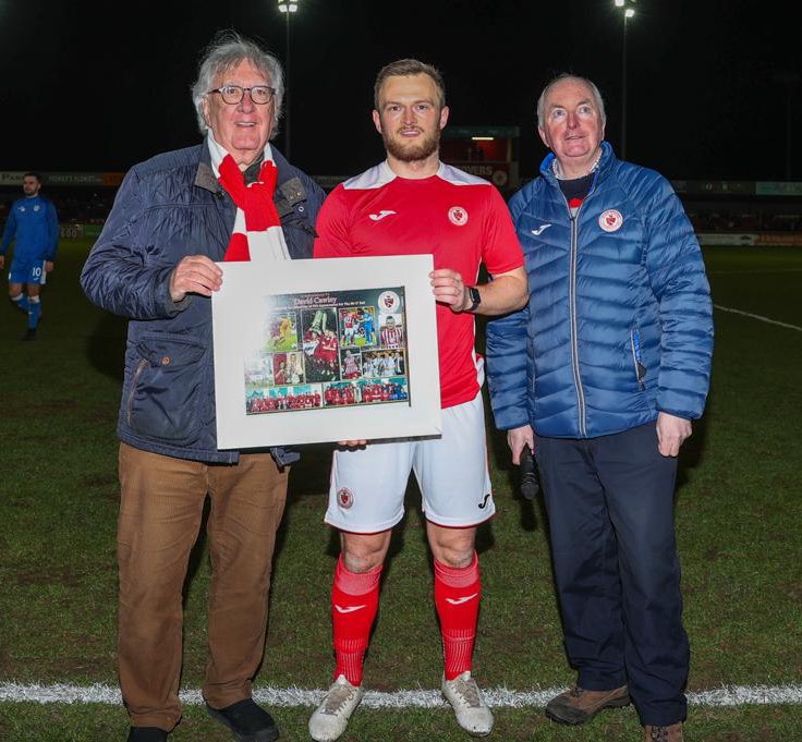 sligorovers's tweet photo. A special moment for club captain @DavidCawley22 last night as #bitored Chairman Tommy Higgins and club stalwart Tommie Gorman made a presentation to him on reaching 250 appearances for the club. 

Congrats David #bitored https://t.co/eIHLMRr3KD
