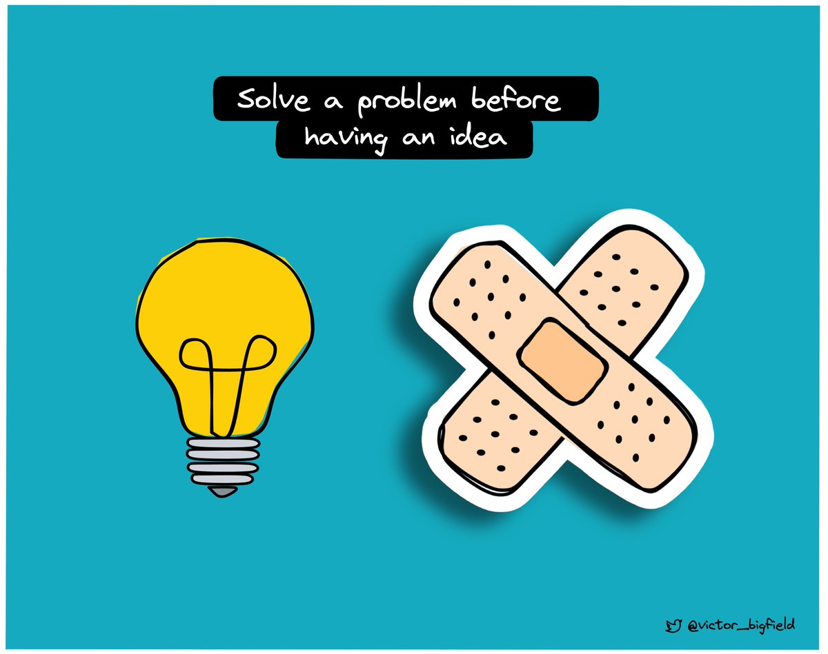 victor_bigfield's tweet image. 10 visuals hack for building a successful startup 

1. Solve a problem before you have an idea