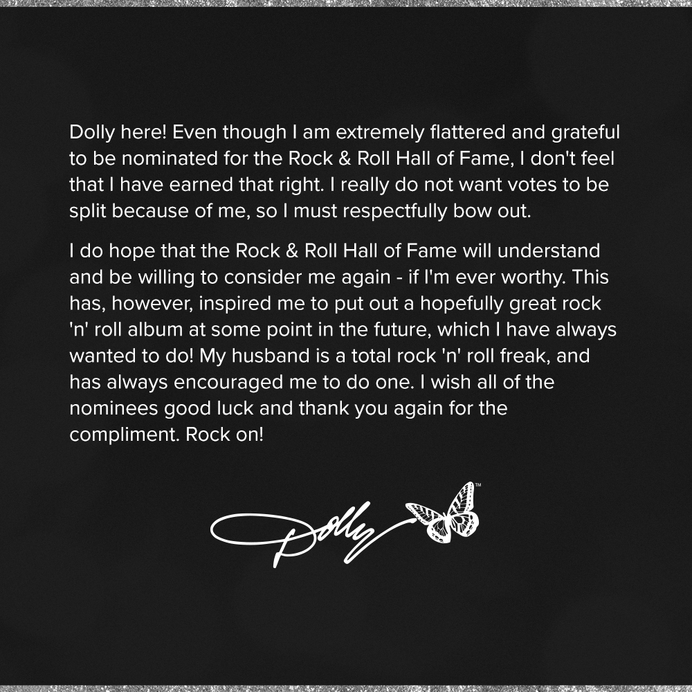 When faced with a stressful situation, I ask myself "What would Dolly do?".   Dolly is a class act, inside and out.