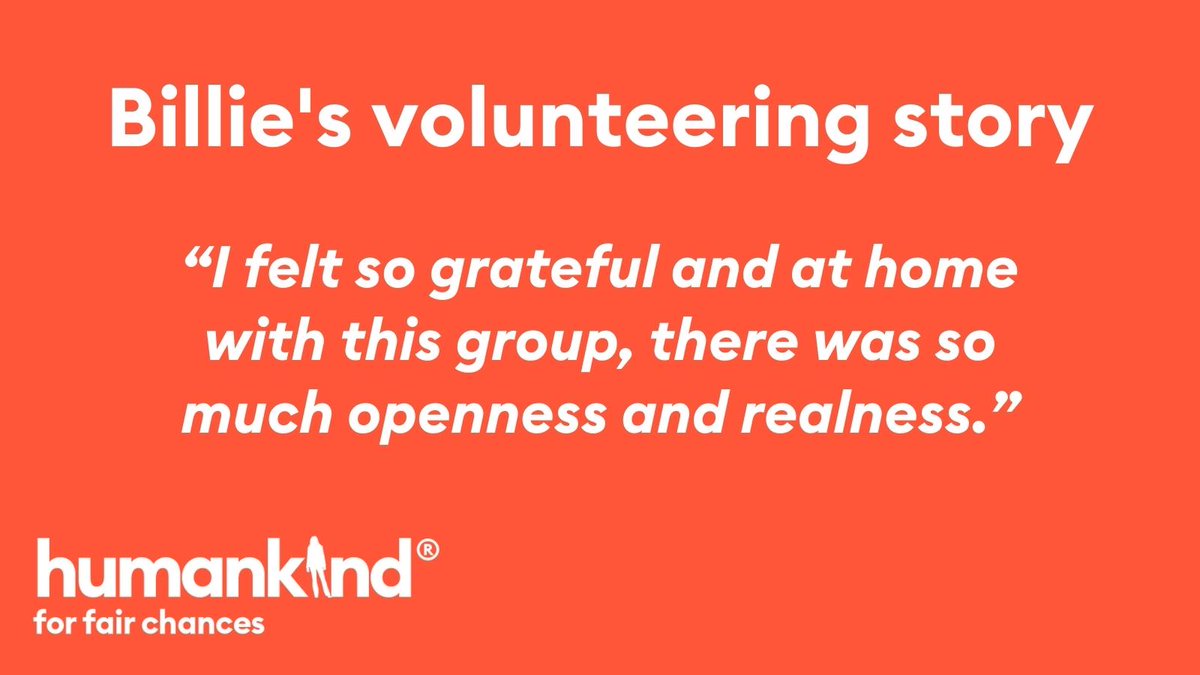 Humankind_UK's tweet image. We're privileged to work with many dedicated volunteers at Humankind. Last year, of the 17 volunteers who left to enter education, training or employment, 41% accepted roles within our own services.

Read about Billie's story with @_Recovery1 here. 👇
humankindcharity.org.uk/billies-volunt…
