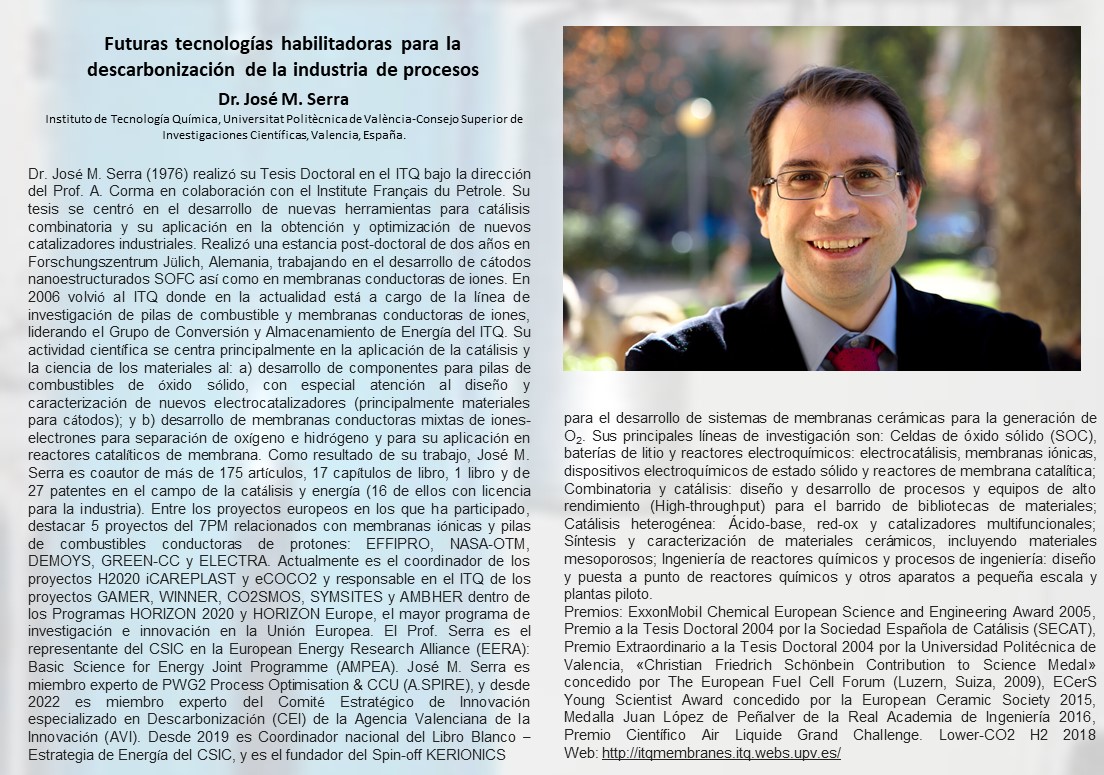 Facultad de Ciencias - UCO (@fac_cienciasuco) on Twitter photo Conferencia del Dr. José M. Serra (<a href="/UPV/">Universitat Politècnica de València</a> ), I Ciclo de Seminarios del IUNAN en Energía y Medioambiente, organizada por @IUNAN_UCO
“Futuras tecnologías habilitadoras para la descarbonización de la industria de procesos”.
🗓️16/03 a las 11:00 h en
Sala de grados Manuel Medina Conferencia del Dr. José M. Serra (<a href="/UPV/">Universitat Politècnica de València</a> ), I Ciclo de Seminarios del IUNAN en Energía y Medioambiente, organizada por @IUNAN_UCO
“Futuras tecnologías habilitadoras para la descarbonización de la industria de procesos”.
🗓️16/03 a las 11:00 h en
Sala de grados Manuel Medina