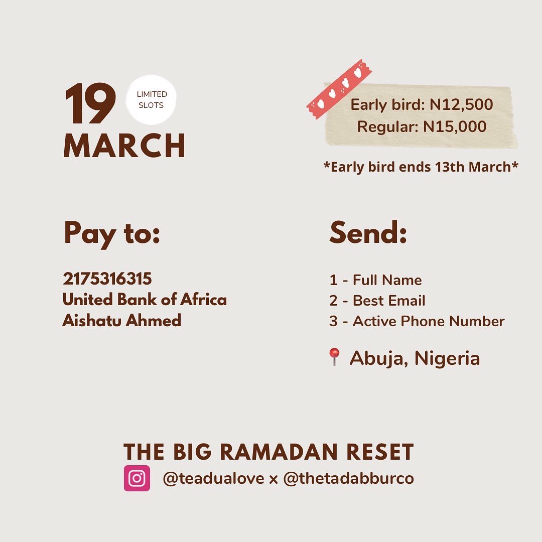 ummxbunny's tweet photo. If you’re in Abuja and would like to join us.. we have a few more slots. 

Please RT https://t.co/9l2fjn69dZ